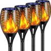 Solar Lights Outdoor 99 LED Higher & Larger Flickering Flame Solar Torch Lights 43" Waterproof Outdoor Lighting Solar Powered Pathway Lights Christmas Decorations for Garden Patio Yard, 4Pack
