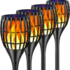 Solar Lights Outdoor, 43" Flickering Flames Torch Light Solar Garden Lights Waterproof Landscape Lighting Dusk to Dawn Auto On/Off Security Torch Light for Yard Patio Driveway, 4Pack