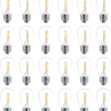 24 Pack LED S14 Replacement Light Bulbs, Shatterproof Outdoor 1 Watt to Replace 11Watts String Incandescent Bulb, E26 Regular Medium Screw Base, 2200K Warm White, Non-Dimmable